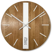 Drevené nástenné hodiny Dub Classic 50cm Flexistyle z250